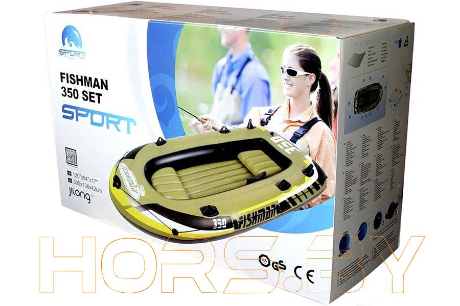 Надувная лодка Jilong Fishman 350 Set / 07209-1 (темно-зеленый)