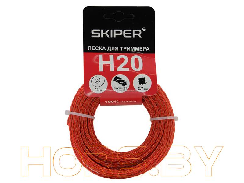 Леска ф 2,7 мм х 15 м кручен.сеч. (серебр.) SKIPER H20