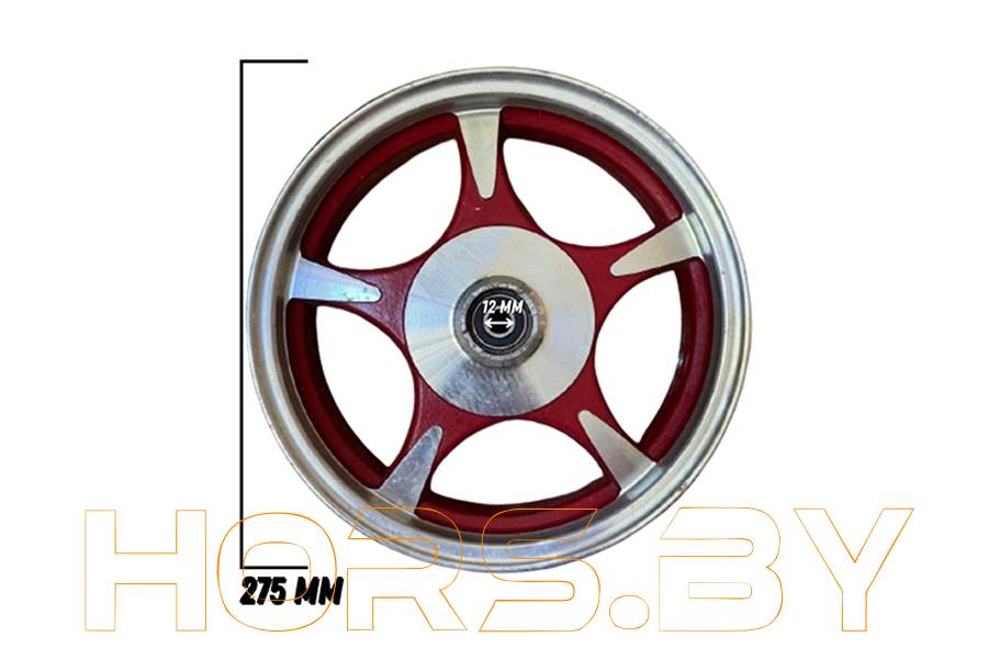 купить Диск колесный R10 передний (литой) SV1 051 028-03.1 красный (посадка 56мм) по низкой цене