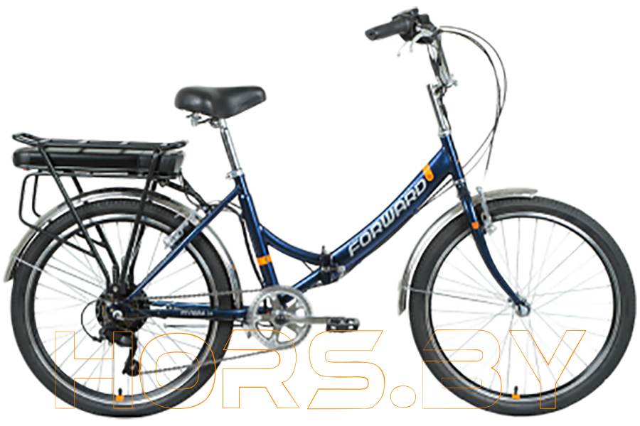 Купить электровелосипед electric bicycles forward riviera 24 e-250 (темно-синий) в рассрочку по низкой цене