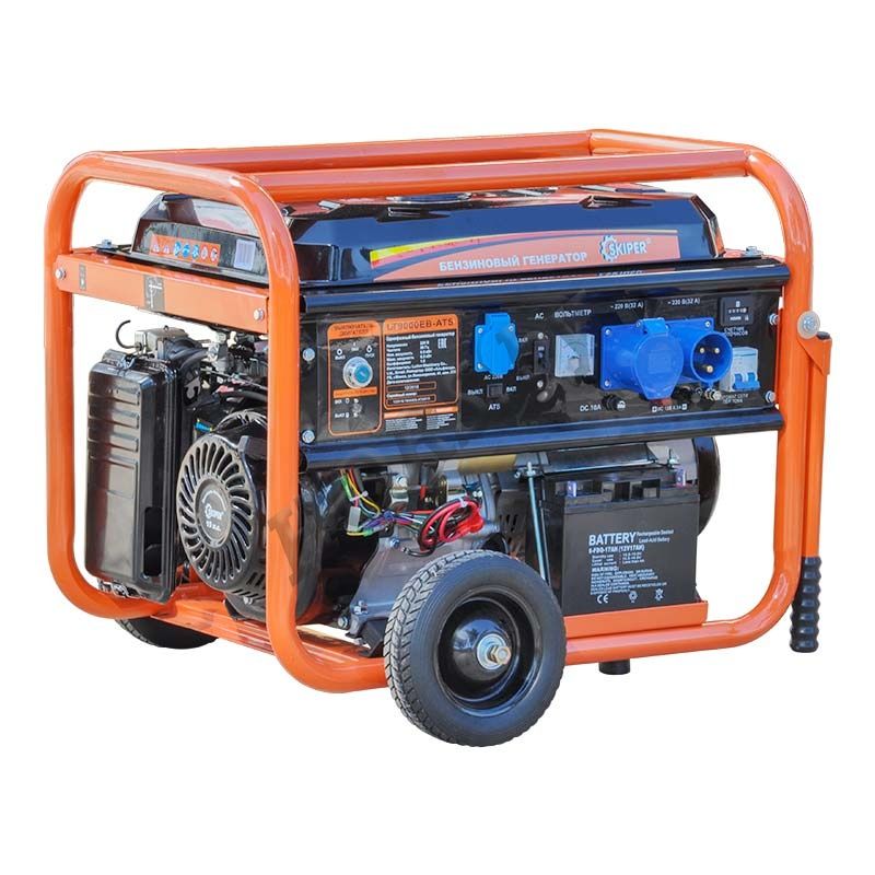купить Электростанция SKIPER LT9000EB-ATS (6,5кВт, 1x220В/16А, 1x220В/32А, ATS, Колеса, Э/старт) по низкой цене