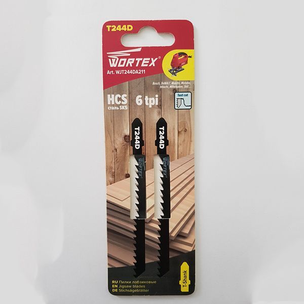 Пилки лобз. T244D по дереву 2шт. WORTEX (WJT244DA211)