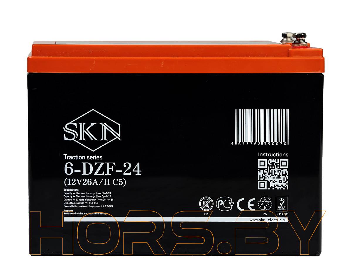 Тяговый аккумулятор SKN 6-DZF-24 (12V26A/H C5) купить дешево