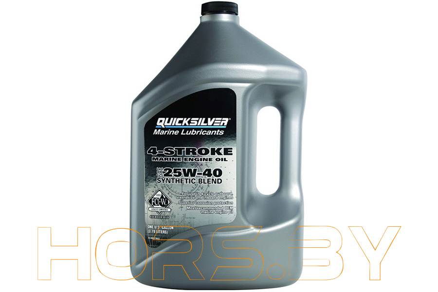 Синтетическое моторное масло Quiksilver 25W-40 для 4-тактных судовых двигателей (4L)